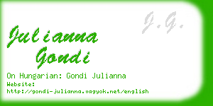julianna gondi business card